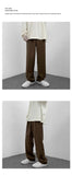 Aidase Korean-style Straight Casual Pants Coffee/Black Male Loose Fashion Suit Pants Autumn Winter Streetwear Long Mopping Trousers aidase-shop