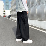 Aidase  Casual Pants Men Loose Cargo Trousers Elastic Waist Oversize M-3XL Joggers Safari Style Harajuku Vintage Spring Daily Teens Chic aidase-shop