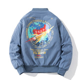 Aidase Winter Bomber Jacket Men Fashion Pilot Jacket Rocket Print Baseball Coat Casual Youth Streetwear Outerwear Mens Clothing 2020 aidase-shop