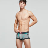 Aidase Fashion Men's Striped Number Printing Boxers Trunks Sexy Mens Tight Cotton Breathable U Pouch Underpants Hombre Ropa Interior aidase-shop