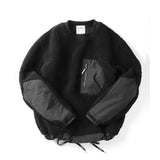 Aidase Fashion Patchwork Loose Pullover Hoodies Men Casual Color Matching Long Sleeve Hooded Tops Men's Spring Autumn O-Neck Streetwear aidase-shop