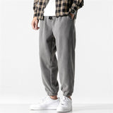 Aidase Men Fleece Pants Loose Autumn Winter Casual Jogging Pants Outdoor Sportwear Sweatpants Tie Feet Elastic Waist Mens Trousers aidase-shop