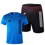 Aidase New men's sportswear summer suits men's fitness wear sports suits short-sleeved t-shirt shorts quick-drying 2-piece set aidase-shop