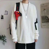Aidase Y2K O-neck sweater for men women 2021 new autumn winter casual base jerseys oversize fashion lightweight Korean hip hop sweater aidase-shop