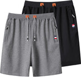Summer New Men Casual Shorts Trend Brand Men Solid Color Cotton Running Shorts Drawstring Shorts Male aidase-shop