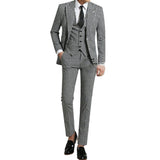 Aidase White/Black Plaid Men Suits For Wedding Slim Fit Groom Wear Blazers 3 Pieces Set Jacket+Vest+Pants Custom Made Fashion Outfits aidase-shop