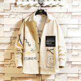 Casual Brand Men'S Loose Hip Hop Streetwear Black Shirts Korean Style Long Sleeves New Spring Autumn S-5XL Man Casual Shirt aidase-shop