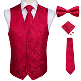 Aidase  2022 New Teal Green Paisley 100% Silk Formal Dress Vest Men Waistcoat Vest Wedding Party Vest Tie Brooch Pocket Square Set DiBanGu aidase-shop