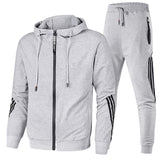 Aidase Spring Autumn hooded tracksuit men fashion brand man tracksuit Solid jacket+Sweatpants Gym jogging men sets men's sports suit aidase-shop