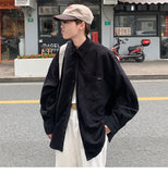 Aidase  Men Korean Fashion Harajuku Shirts  Mens Corduroy Long Sleeve Oversized Shirt Male Japanese Streetwear Casual Shirt aidase-shop