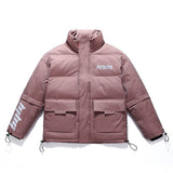 Aidase Fashion Winter White Duck Down Jacket Men Casual  Windbreaker Letter Print Discoloration Jacket Couple's Warm Down Coat Jacket aidase-shop