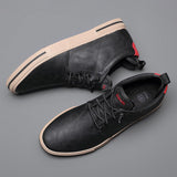 Aidase  Spring 2022 New Men's Casual Leather Shoes Soft-soled Bean Shoes Men's Shoes Fashion Driving Shoes. aidase-shop