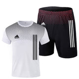 Aidase New men's sportswear summer suits men's fitness wear sports suits short-sleeved t-shirt shorts quick-drying 2-piece set aidase-shop