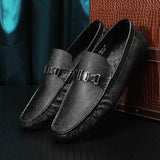 New Summer Autumn Peas Shoes Men Easy Driving Shoes Casual Leather Slip-On Shoes Men Comfortable Flats EU Size 37-44 aidase-shop