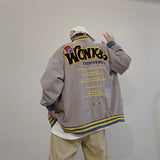 Aidase 2021 spring new flocking letters baseball uniform jacket men women handsome trend all-match preppy Style bomb street trend tops aidase-shop