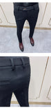 Aidase New Striped Suit Pants  Men Elegant Skinny Fit Office Pant Men Trousers Pant For Man Business Slim Fit Dress Ankle Trousers aidase-shop