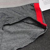 Brand Mens Sexy Underwear Cotton Pure Color Soft Breathable Boxers Trunks Fashion Wide Belt Separate Pouches Underpants Bragas aidase-shop