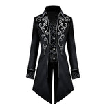 Aidase Adult Men Victorian Medieval Coat Punk Tuxedo Halloween Cosplay Costume Tailcoat Gothic Steampunk Trench Frock Outfit Overcoat aidase-shop