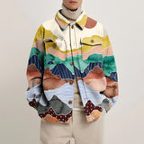Aidase 2022 Men Coat Multi-pocket Single Breasted Fashion Casual Male Printed Jacket Loose Cardigan Coat aidase-shop