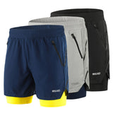 Quick Drying Breathable Cycling Shorts Active Training Exercise Jogging Marathon Running Shorts Men 2 in 1 Short Mtb aidase-shop