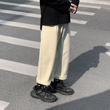 Cotton Wide-leg Jeans Men's Fashion Casual Solid Color Retro Jeans Men Streetwear Loose Hip-hop Straight Denim Pants Mens M-2XL aidase-shop