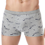 Men Boxers Underwear Floral Print Skin-friendly Cotton Blend U Convex Boxer Briefs  Men's Underwears трусы мужские aidase-shop