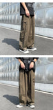Aidase  Casual Pants Men Loose Cargo Trousers Elastic Waist Oversize M-3XL Joggers Safari Style Harajuku Vintage Spring Daily Teens Chic aidase-shop