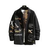 Casual Brand Men'S Loose Hip Hop Streetwear Black Shirts Korean Style Long Sleeves New Spring Autumn S-5XL Man Casual Shirt aidase-shop