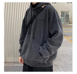 Aidase 2022 Free Shipping Hip Hop Long Hoodies Men Fleece Solid Color Autumn New Fashion Oversizes Loose Casual Couple Streetwear aidase-shop