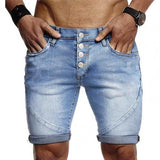 Men Denim Shorts Ripped Skin-friendly Polyester Summer Mens Short Pants Classic distressed ripped short jeans Streetwear 2021 aidase-shop