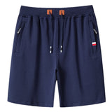 Summer New Men Casual Shorts Trend Brand Men Solid Color Cotton Running Shorts Drawstring Shorts Male aidase-shop