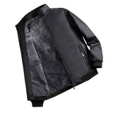Men Winter Coat Solid Color Extra Thick Stand Collar Rib Sleeve Inseam Warm Cardigan Men Casual Jacket aidase-shop