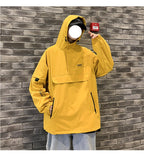 Men Bomber Jacket Mulit Pocket Cargo Jackets Steetwear 2021 Spring Hip Hop Windbreaker Coats Korean Fashion Hooded Coat aidase-shop