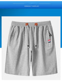 Summer New Men Casual Shorts Trend Brand Men Solid Color Cotton Running Shorts Drawstring Shorts Male aidase-shop