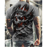 Aidase  Summer  Skull Printed TShirt For Men Casual Short Sleeve Clothes Streetwear Oversized T-Shirt Hip Hop 3D Printing O-NeckTop Tees aidase-shop