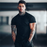 Aidase  Men Fashion Casual t shirt Gyms Fitness Bodybuilding T-shirts Male Cotton Slim Tees Tops Summer Crossfit Brand mens Clothing aidase-shop