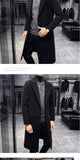 Aidase wool long coat men Korean Style Fashion Woolen Winter CoatsTurn Down Collar Long Wool Coat and Jacket Single Breasted  Overcoat aidase-shop