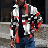 Aidase Vintage Printed Patchwork Buttoned Jackets Outerwear For Men 2022 New Autumn Casual Turn-down Collar Shirts Coats Men Streetwear aidase-shop