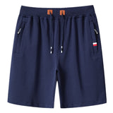 Summer New Men Casual Shorts Trend Brand Men Solid Color Cotton Running Shorts Drawstring Shorts Male aidase-shop