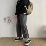 Summer Thin Casual Pants Men Fashion Solid Color Drawstring Joggers Pants Men Streetwear Loose Hip Hop Trousers Mens M-2XL aidase-shop