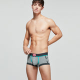 Aidase Fashion Men's Striped Number Printing Boxers Trunks Sexy Mens Tight Cotton Breathable U Pouch Underpants Hombre Ropa Interior aidase-shop