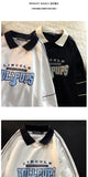 Aidase Polo Shirts American High Street Campus Sweatshirt Long Sleeve Polo Shirts Men Spring Autumn Preppy Unisex Cartoon Rugby Shirt aidase-shop