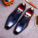 Autumn Winter Cowhide Shoes Men Business Formal Wear Leather Shoes Men's British Leather Carving Trend Wedding Breathable Shoe aidase-shop