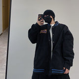 Aidase 2021 spring new flocking letters baseball uniform jacket men women handsome trend all-match preppy Style bomb street trend tops aidase-shop