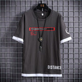 Aidase Men's Short Sleeve T-shirt Slim Fit Hole T-shirt Men Hip Hop Streetwear O Neck  Fitness T-shirt Tee Shirt Homme aidase-shop