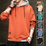 Autumn Hole Hoodies Men Solid Casual Hooded Sweatshirts Harajuku Fashion Streetwear Oversized Hoodie For Men Badge Pullover aidase-shop