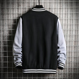 Aidase    New Arrival Letter Rib Sleeve Cotton Fashion Logo Single Breasted Casual Bomber Baseball Jacket Loose Cardigan Coat aidase-shop