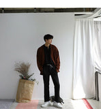 Aidase Solid Cardigan Knitted Men Simple Basic Loose Students Daily Trendy Ulzzang Outwear Autumn Leisure Males Sweaters Couple Popular aidase-shop