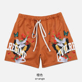 Aidase Summer Fashions 3d men's shorts quick-drying mesh boutique Floral men Brand short pants loose five-point pants Man casual shorts aidase-shop