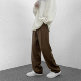 Aidase Korean-style Straight Casual Pants Coffee/Black Male Loose Fashion Suit Pants Autumn Winter Streetwear Long Mopping Trousers aidase-shop